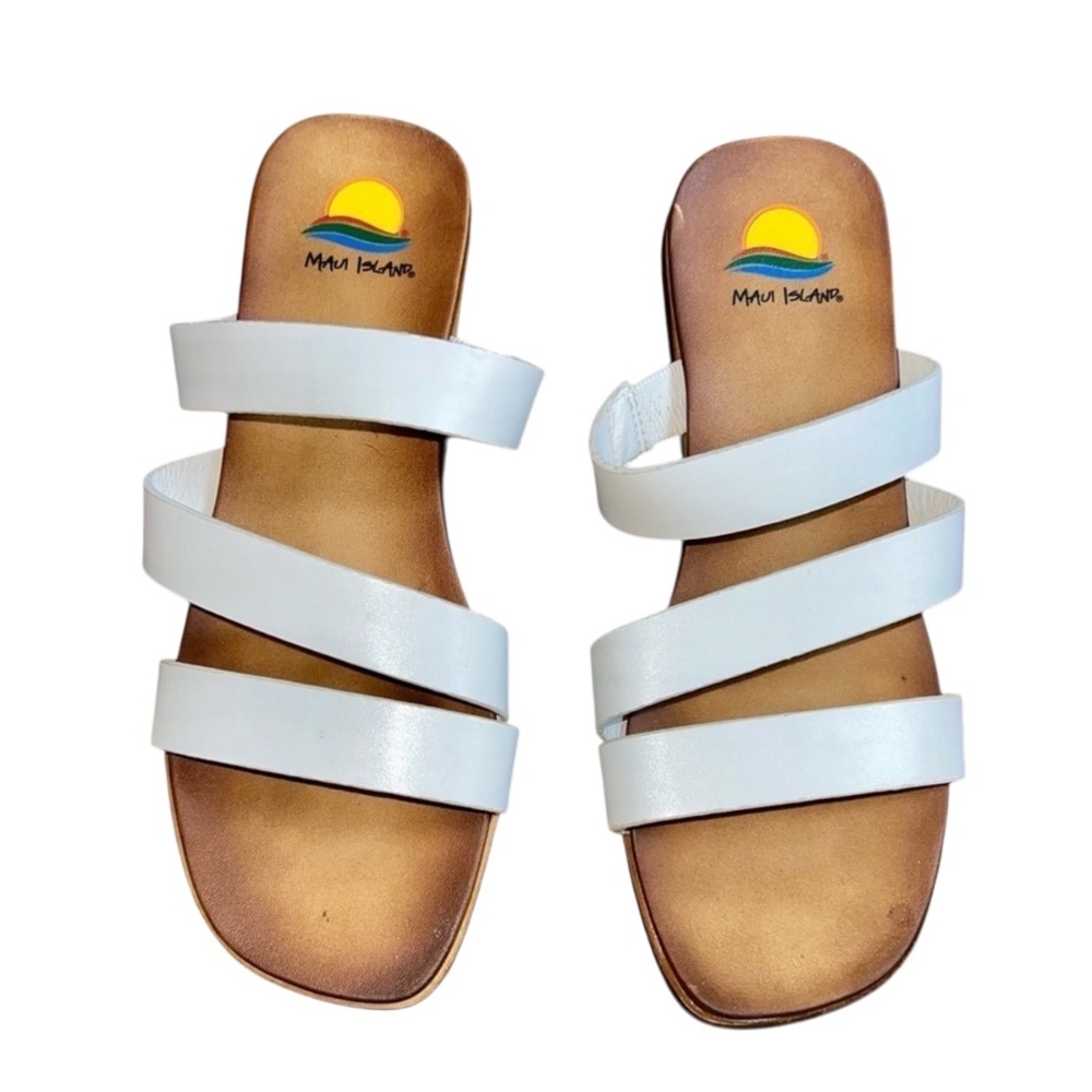 Maui Island Sandals White‎ Size 9